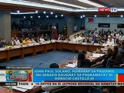 BP John Paul Solano Humarap Sa Pagdinig Ng Senado Kaugnay Sa