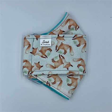 Fox Whimsy Origami Face Mask / 2 Layers of Cotton With Nosewire ...