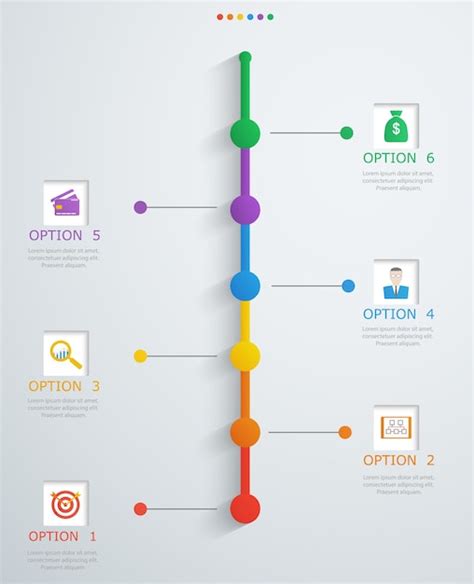 Modelo de infográficos de linha do tempo estrutura em etapas