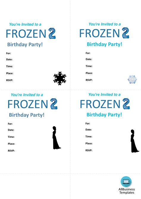 Frozen Birthday Invitations | Templates at allbusinesstemplates.com