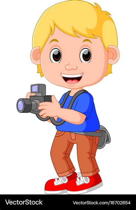 Cartoon character photographer Royalty Free Vector Image