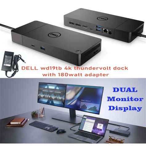 Original Dell Wd Tb K Thunderbolt Type C Fast Charging Docking