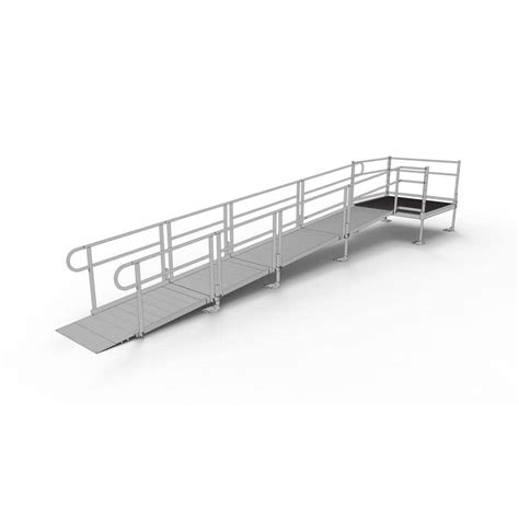 Ez Access Pathway 20 Ft Straight Aluminum Wheelchair Ramp Kit With