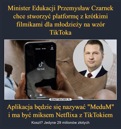 Minister Edukacji Przemysław Czarnek chce stworzyć platformę z krótkimi