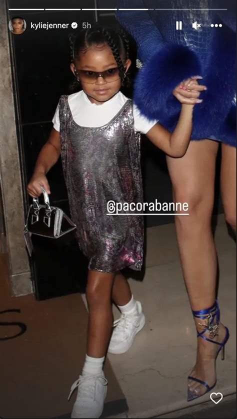 See Stormi Webster In Custom Coperni Dior And Paco Rabanne