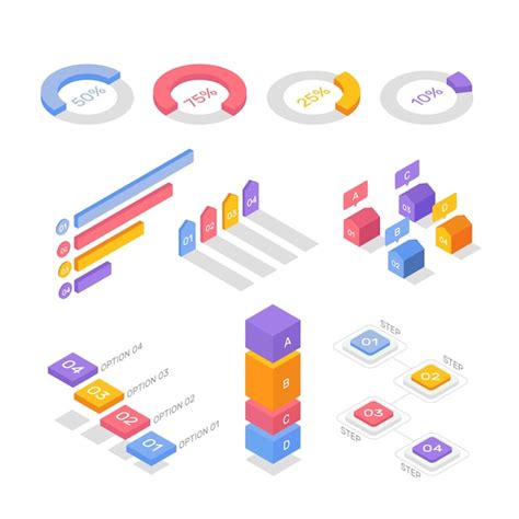 Colección De Infografía Isométrica Vector Gratis