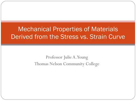 Stress Vs Strain Curve Ppt