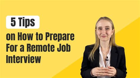 5 Tips On How To Prepare For A Remote Job Interview Youtube