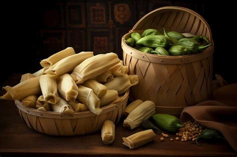 Handmade Tamales Traditional Techniques Premium Ai Generated Image