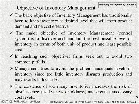 Chapter 6 Inventory Management Ppt Download