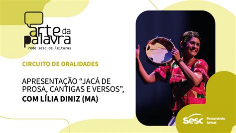 SESC AL Arte da Palavra leva apresentação da artista Lília Diniz à