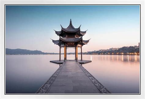 Jixian Pavilion of Hangzhou West Lake China Photo Photograph White Wood ...