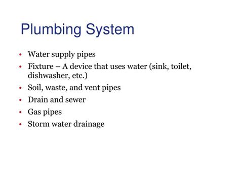 Ppt Plumbing System Powerpoint Presentation Id1330444