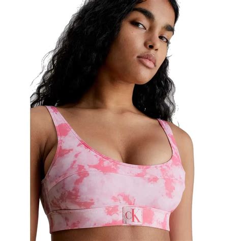 Calvin Klein Top Bikini Bralette RP Print Rosa Dressinn