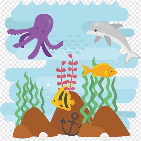 Seabed Seagrass Marine Biology Cartoon Marine Illustration Design