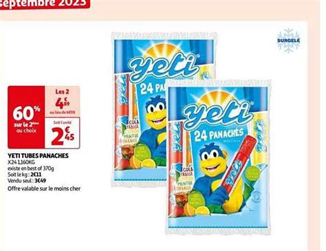 Promo Yeti Tubes Panachés chez Auchan iCatalogue fr