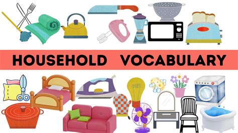 Common Household Items English Vocabulary Daily Use English Words