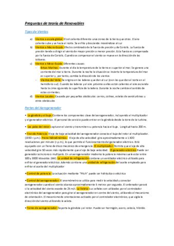 Preguntas De Teoria De Renovables Examenes Anteriores Pdf