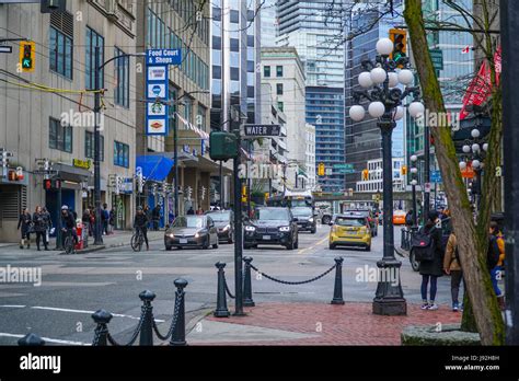 Gastown Street View In Vancouver Canada Stock Photo Alamy