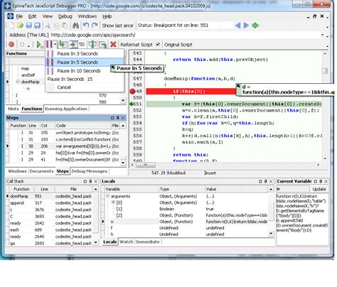 SplineTech JavaScript Debugger Debug JavaScript And JScript