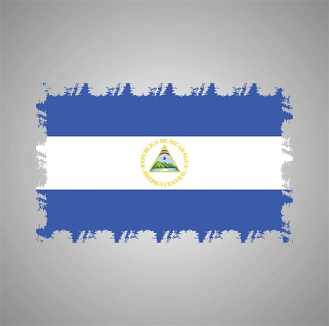 Vetor De Bandeira Da Nicarágua Com Pincel Estilo Aquarela 4490322 Vetor No Vecteezy