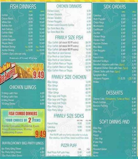 Menu At Sharks Fish And Chicken Fast Food Chicago 250 E 35th St