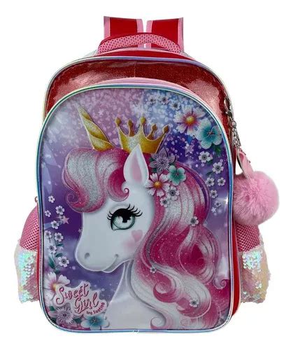 Mochila Mochila Escolar Infantil Unicornio Femenina Grande Original