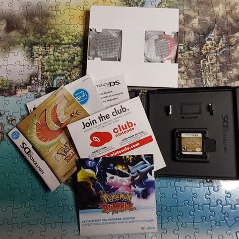 Pokemon Heartgold Version [pokewalker] Item Box And Manual Nintendo Ds