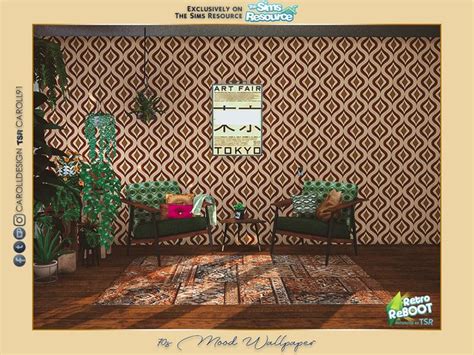 Sims 4 — Retro Reboot 70s Mood Wallpaper By Caroll912 — A 15 Recolour