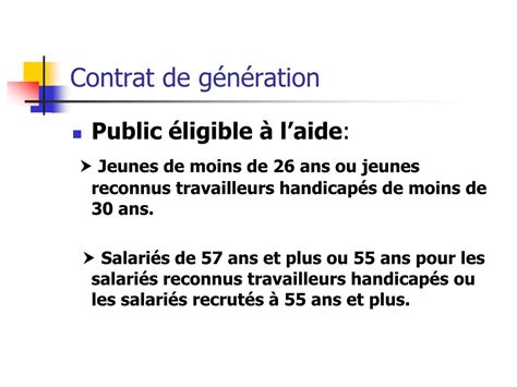 PPT Le contrat de génération PowerPoint Presentation free download