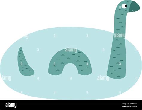 Loch Ness Escocia Monster Lake Iconos Vectoriales Totalmente Editables Imagen Vector De Stock