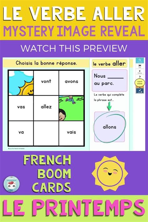 French Boom Cards Le Verbe Aller French Verbs Digital Practice Artofit