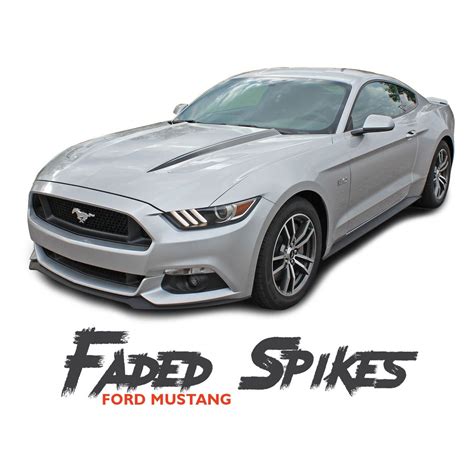 Ford Mustang Faded Hood Spikes Digital Fade Hood Spear Stripes Vinyl