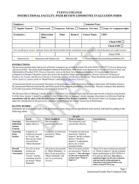 Fillable Online Short Term And Student New Employee Forms Cuesta