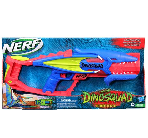 Nerf Dinosquad Terrodak 4 Dart Blasting Dart Storage 12 Nerf Elite Darts Dinosaur Design