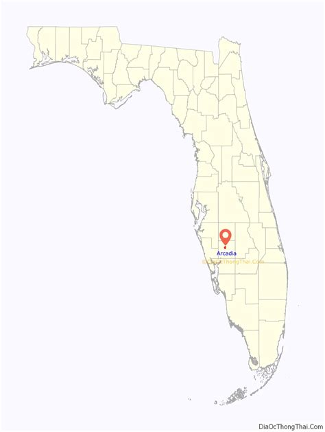 Map Of Arcadia City Florida