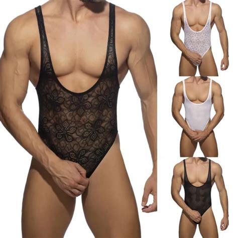 COSTUME HOMME TRAVESTI Dentelle Minceur Poche Lingerie Bo Te De Nuit Combinaiso EUR 22 86