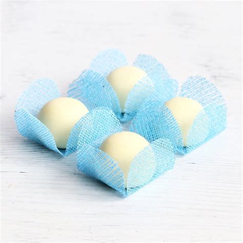Forminha Para Doces Finos Caixeta Tela Fina Azul Cl 50 Unidades