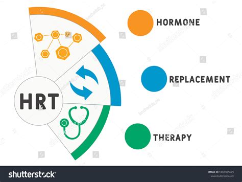 Hrt Hormone Replacement Therapy Acronym Royalty Free Stock Vector