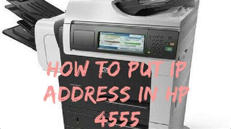 How To Set Ip Address In All Hp Mfp Series Hp Youtube