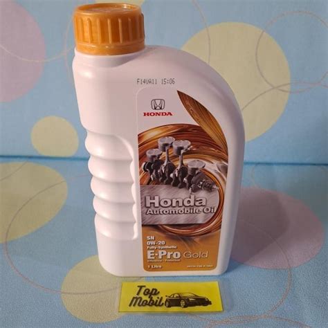 Jual Oli Mesin Honda E Pro Gold 0W 20 SN Fully Synthetic 1 Liter