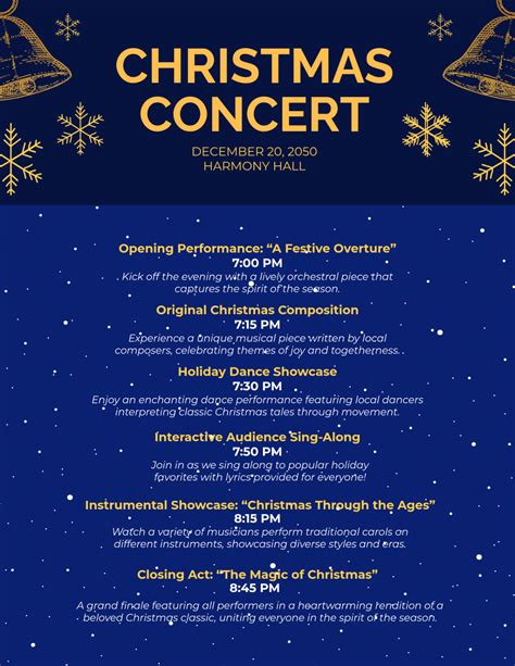 Free Christmas Program Agenda Template Edit Online And Download