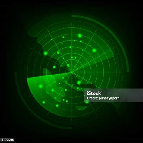 layar radar hijau  peta ilustrasi stok  gambar