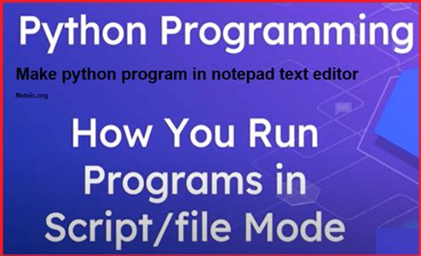 How To Run Python Program In Script Mode Computer And Internet