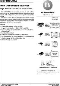 Mc Hcu Adg Datasheet Hex Unbuffered Inverter High Performance