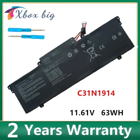 11 61V 63Wh Notebook Laptop Battery C31N1914 For Asus ZenBook 14