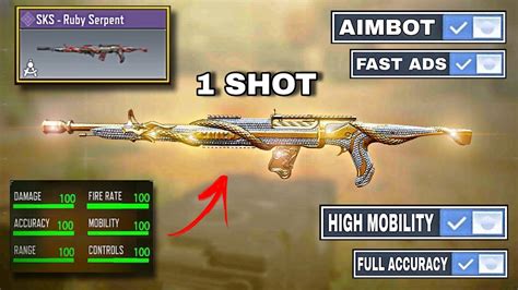 NEW 1 SHOT SKS Gunsmith Its TAKING OVER COD Mobile In Season 6 NEW