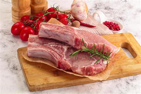 Raw Potk Loin Steak With Bone 52267515 Stock Photo At Vecteezy