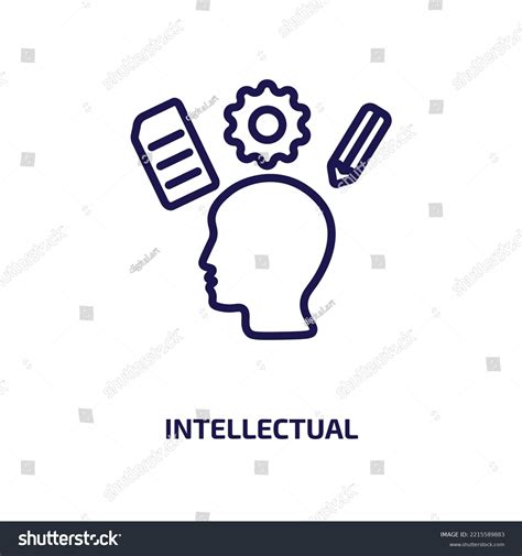 Intellectual Icon Education Collection Thin Linear Stock Vector