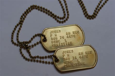 Personalised US army dog tags with custom embossed message in 2022 | Dog tags, Army dog tag, Tags